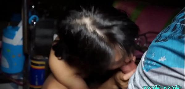 Busty Thai babe gives beautiful backseat blowjob to stranger